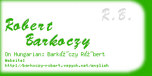 robert barkoczy business card